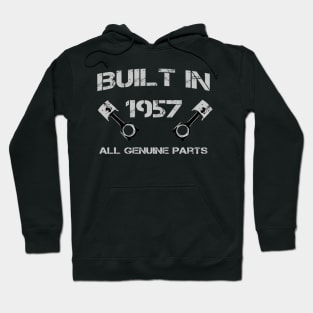 Built in 1957 Car fanatics 63rd Birthday Gift ideas Hoodie